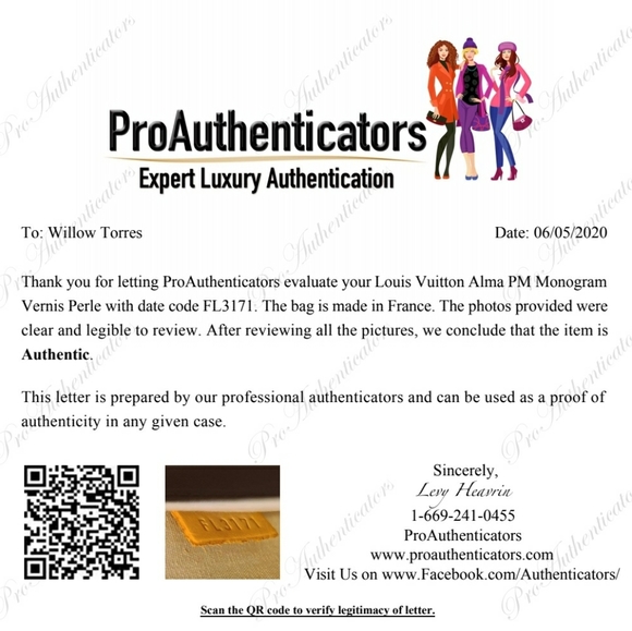 Louis Vuitton Alma Vernis PM Perle - Picture 8 of 8